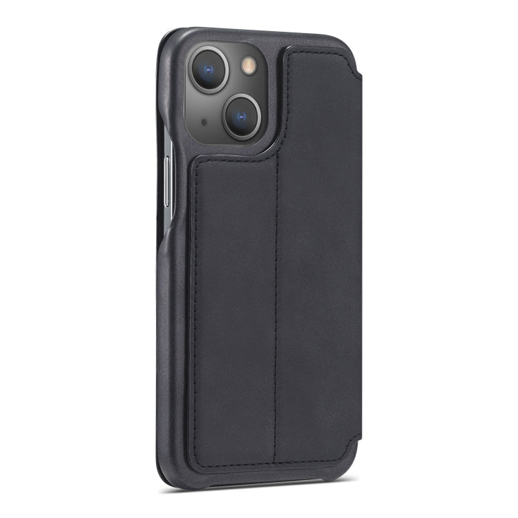 For iPhone 13 mini LC.IMEEKE Hon Ancient Series Horizontal Flip Leather Case with Holder & Card Slot (Black) - HoMEdemic™ 