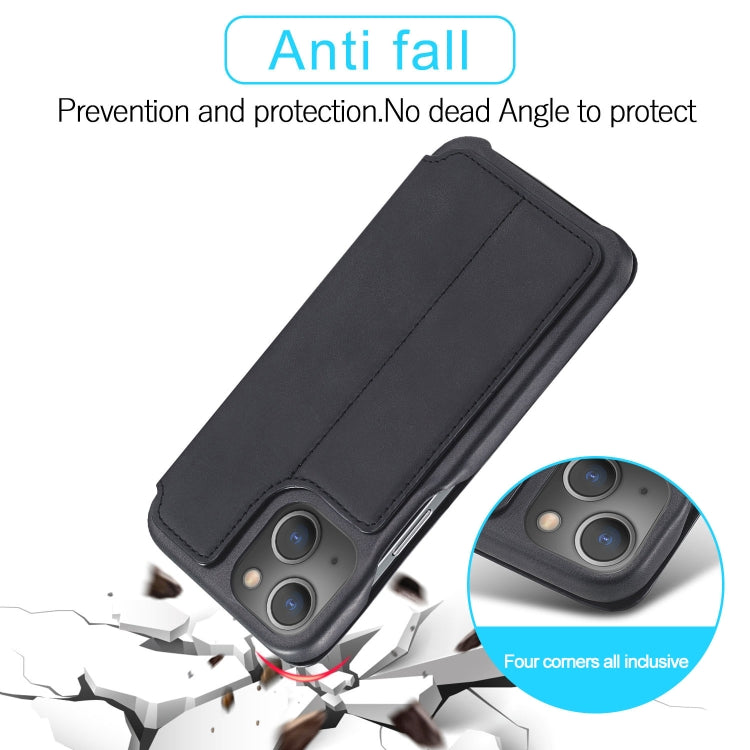 For iPhone 13 mini LC.IMEEKE Hon Ancient Series Horizontal Flip Leather Case with Holder & Card Slot (Black) - HoMEdemic™ 