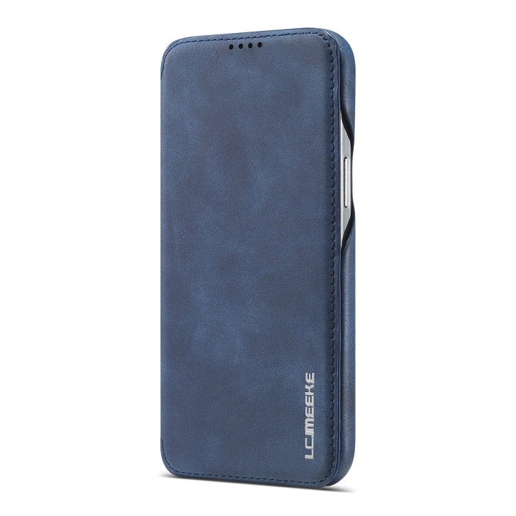 For iPhone 13 Pro LC.IMEEKE Hon Ancient Series Horizontal Flip Leather Case with Holder & Card Slot (Blue) - HoMEdemic™ 