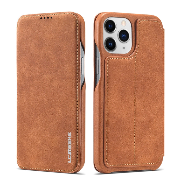 For iPhone 13 Pro LC.IMEEKE Hon Ancient Series Horizontal Flip Leather Case with Holder & Card Slot (Brown) - HoMEdemic™ 
