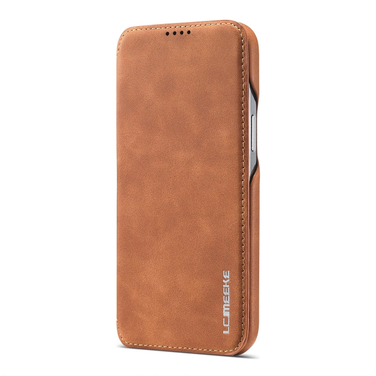 For iPhone 13 Pro LC.IMEEKE Hon Ancient Series Horizontal Flip Leather Case with Holder & Card Slot (Brown) - HoMEdemic™ 