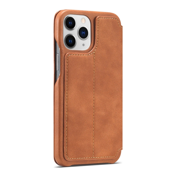 For iPhone 13 Pro LC.IMEEKE Hon Ancient Series Horizontal Flip Leather Case with Holder & Card Slot (Brown) - HoMEdemic™ 