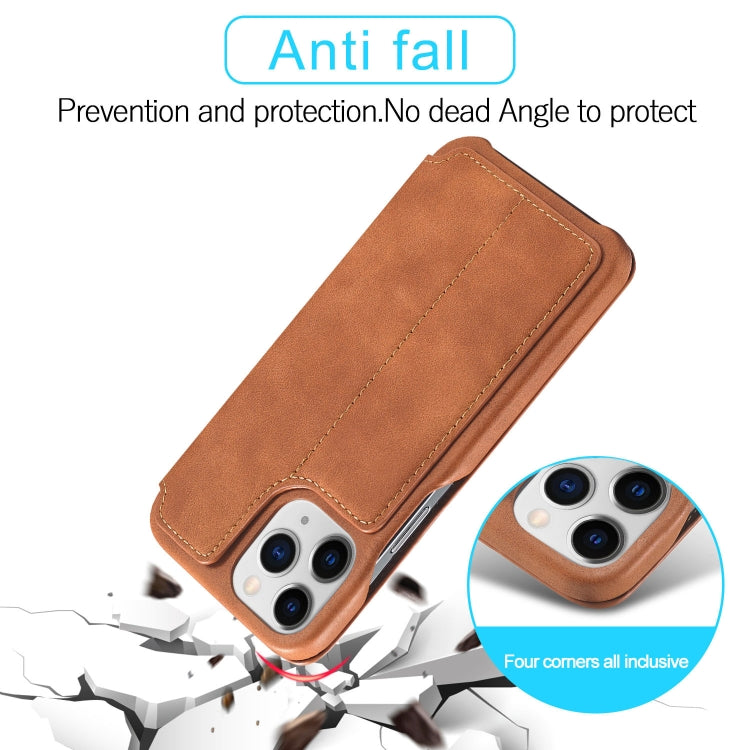 For iPhone 13 Pro LC.IMEEKE Hon Ancient Series Horizontal Flip Leather Case with Holder & Card Slot (Brown) - HoMEdemic™ 