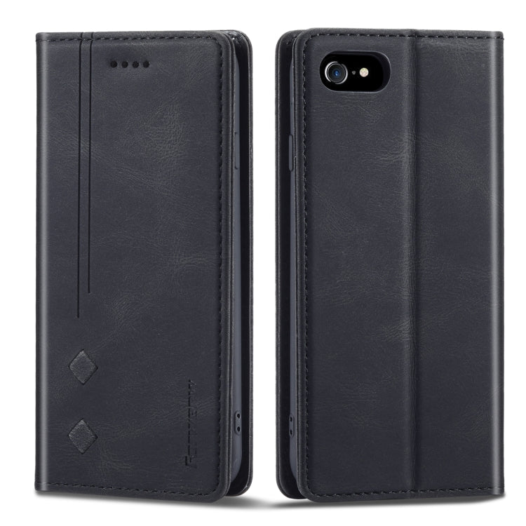 Forwenw F2 Series Magnetic Horizontal Flip Leather Case with Holder & Card Slots & Wallet For iPhone 8 Plus / 7 Plus(Black) - HoMEdemic™ 