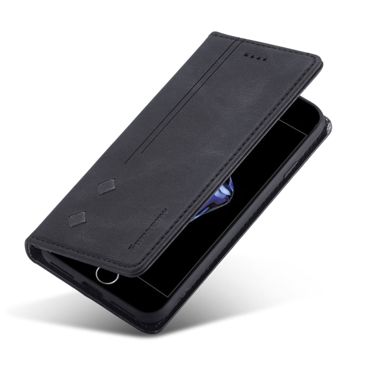 Forwenw F2 Series Magnetic Horizontal Flip Leather Case with Holder & Card Slots & Wallet For iPhone 8 Plus / 7 Plus(Black) - HoMEdemic™ 