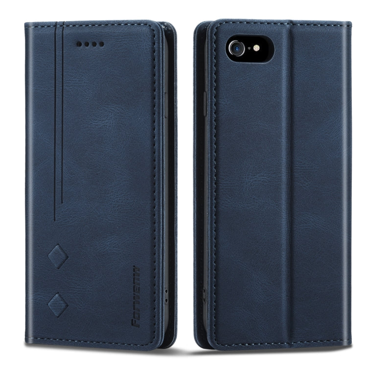 Forwenw F2 Series Magnetic Horizontal Flip Leather Case with Holder & Card Slots & Wallet For iPhone 8 Plus / 7 Plus(Blue) - HoMEdemic™ 