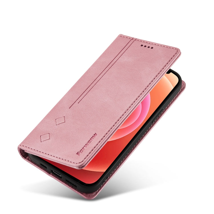 For iPhone 12 / 12 Pro Forwenw F2 Series Magnetic Horizontal Flip Leather Case with Holder & Card Slots & Wallet(Rose Gold) - HoMEdemic™ 