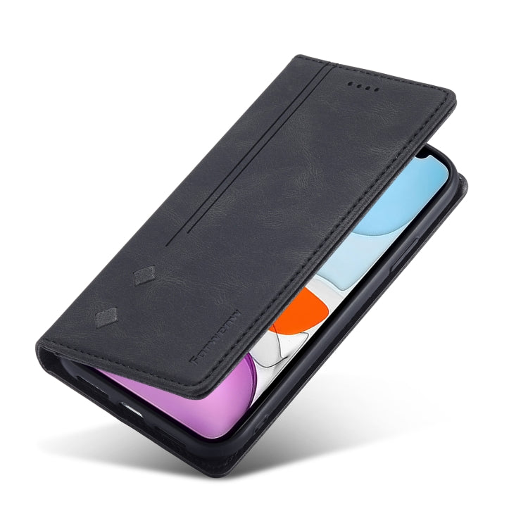 For iPhone 13 Forwenw F2 Series Magnetic Horizontal Flip Leather Case with Holder & Card Slots & Wallet(Black) - HoMEdemic™ 