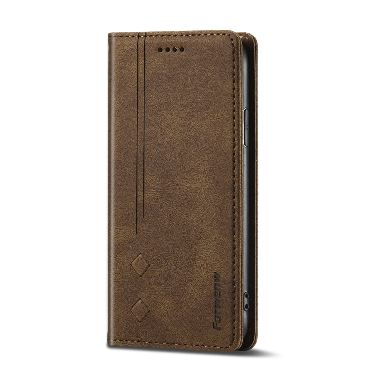 For iPhone XR Forwenw F2 Series Magnetic Horizontal Flip Leather Case with Holder & Card Slots & Wallet(Brown) - HoMEdemic™ 