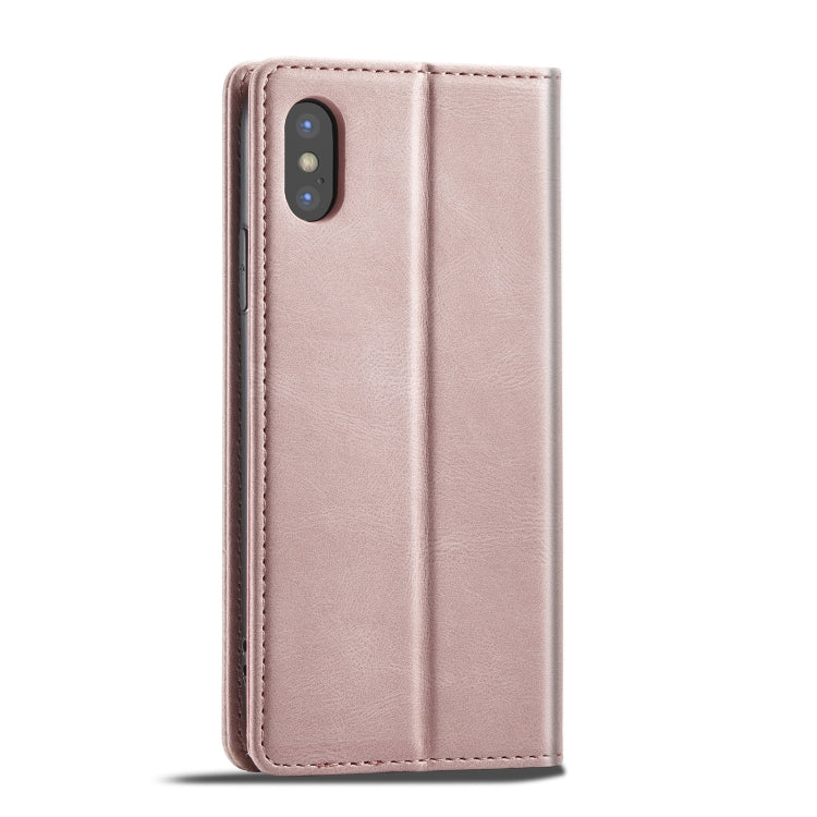 For iPhone XS Max Forwenw F2 Series Magnetic Horizontal Flip Leather Case with Holder & Card Slots & Wallet(Rose Gold) - HoMEdemic™ 