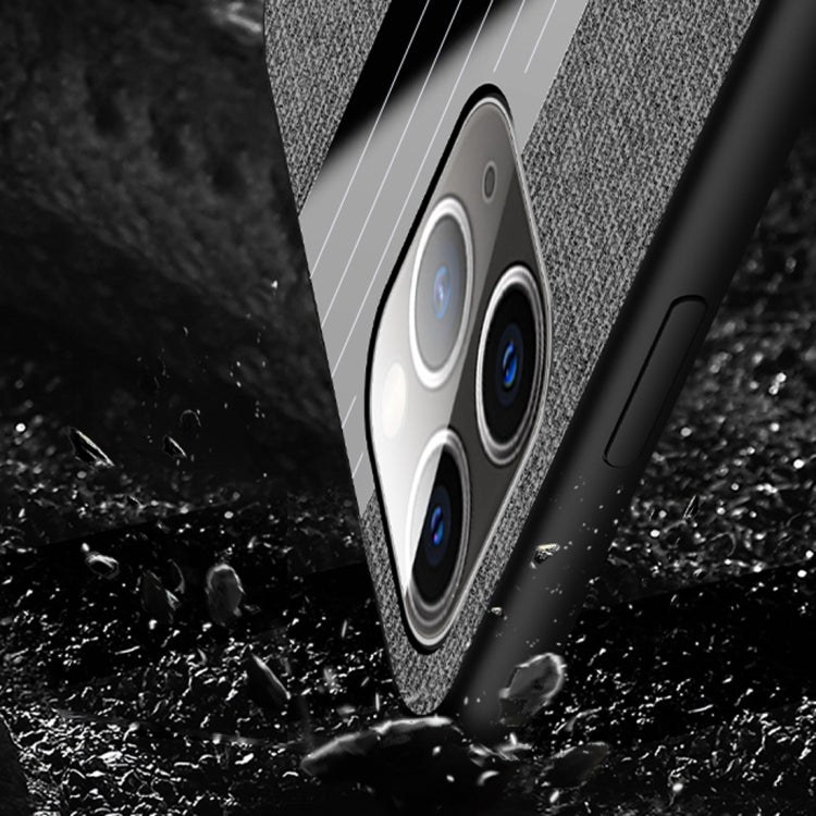For iPhone 11 Pro Max XINLI Stitching Cloth Textue Shockproof TPU Protective Case with Ring Holder(Black) - HoMEdemic™ 