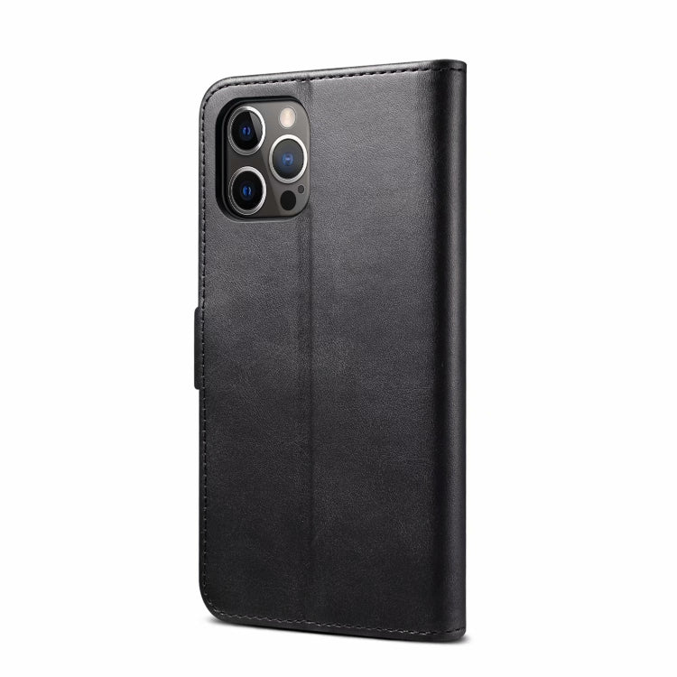 For iPhone 13 Pro GUSSIM Business Style Horizontal Flip Leather Case with Holder & Card Slots & Wallet (Black) - HoMEdemic™ 