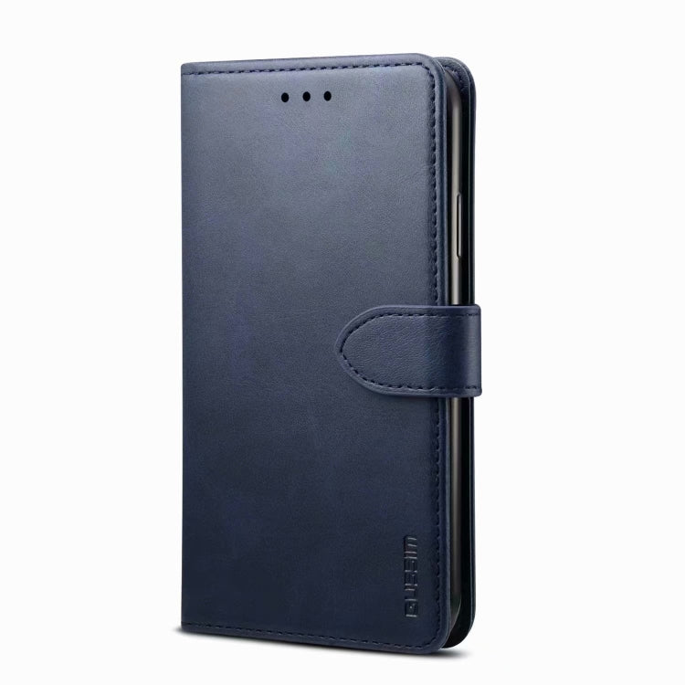 For iPhone 13 Pro GUSSIM Business Style Horizontal Flip Leather Case with Holder & Card Slots & Wallet (Blue) - HoMEdemic™ 