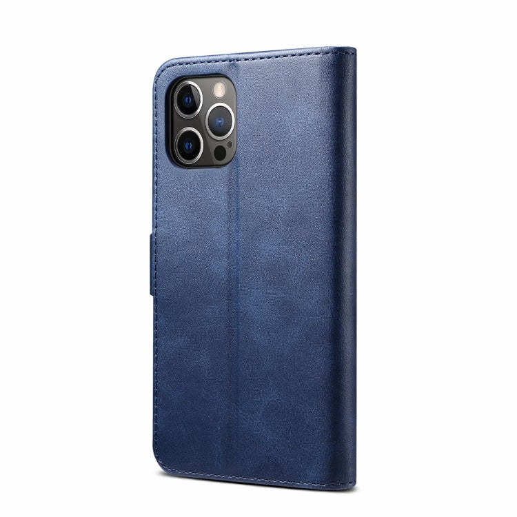 For iPhone 13 Pro GUSSIM Business Style Horizontal Flip Leather Case with Holder & Card Slots & Wallet (Blue) - HoMEdemic™ 