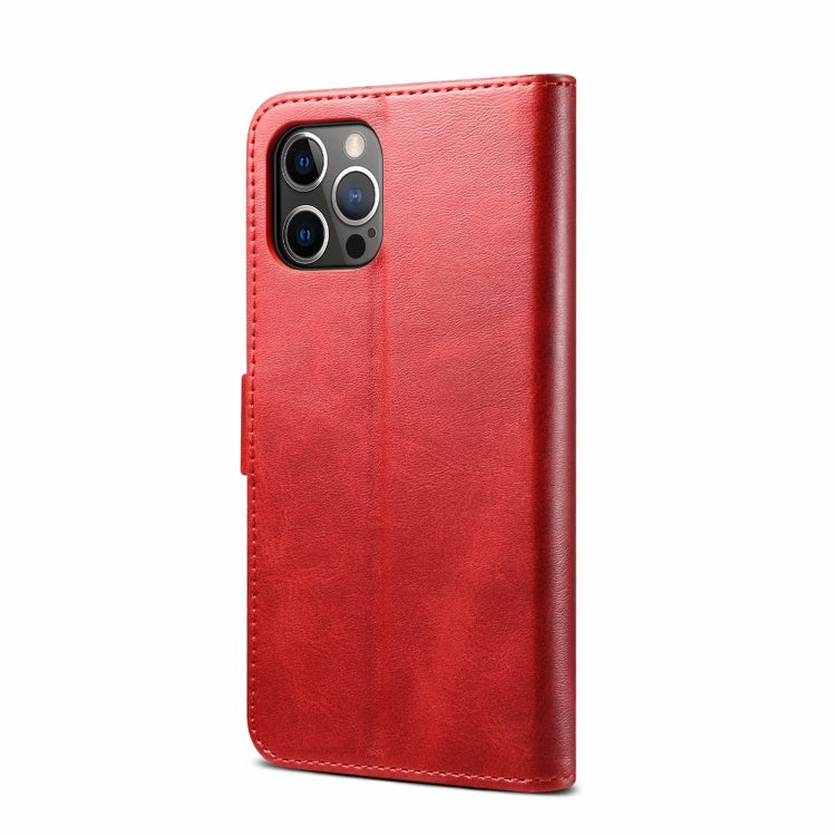 For iPhone 13 Pro Max GUSSIM Business Style Horizontal Flip Leather Case with Holder & Card Slots & Wallet (Red) - HoMEdemic™ 