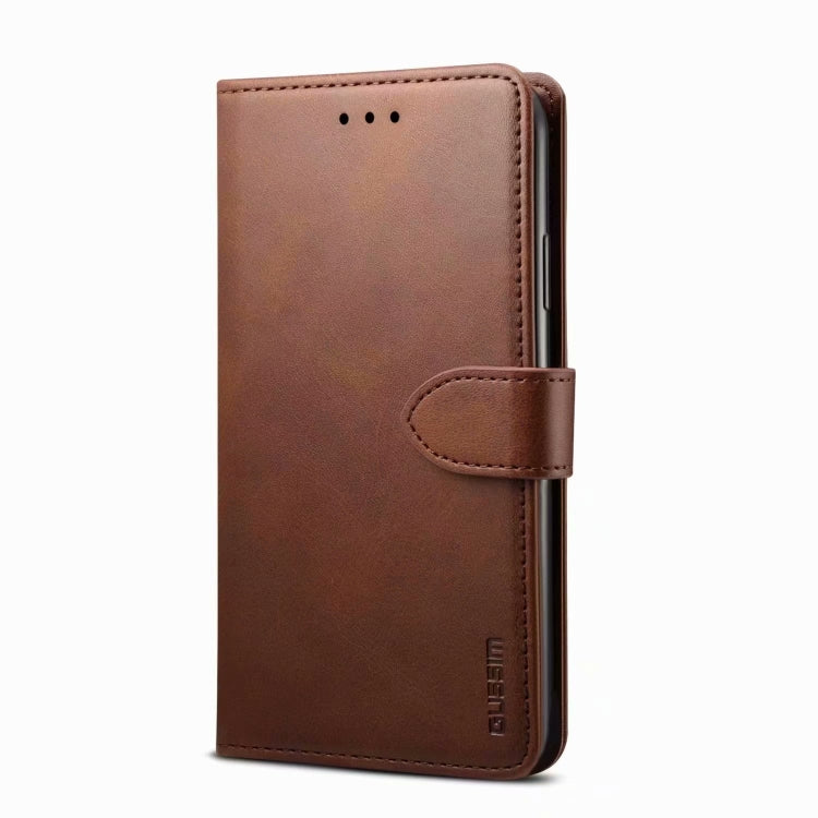 For iPhone 13 Pro Max GUSSIM Business Style Horizontal Flip Leather Case with Holder & Card Slots & Wallet (Brown) - HoMEdemic™ 