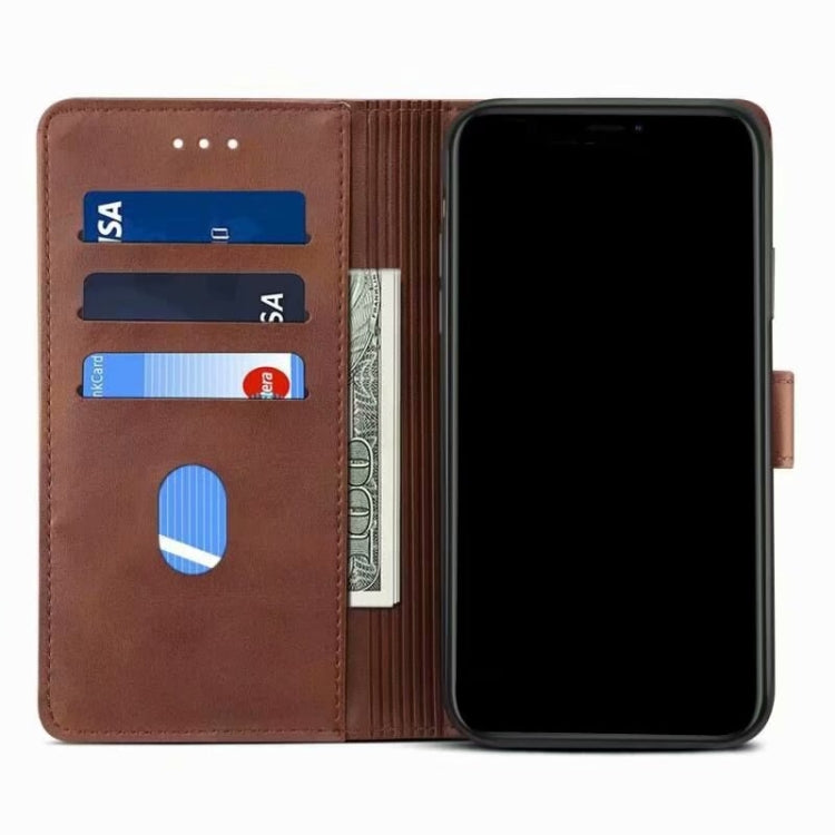 For iPhone 13 Pro Max GUSSIM Business Style Horizontal Flip Leather Case with Holder & Card Slots & Wallet (Brown) - HoMEdemic™ 