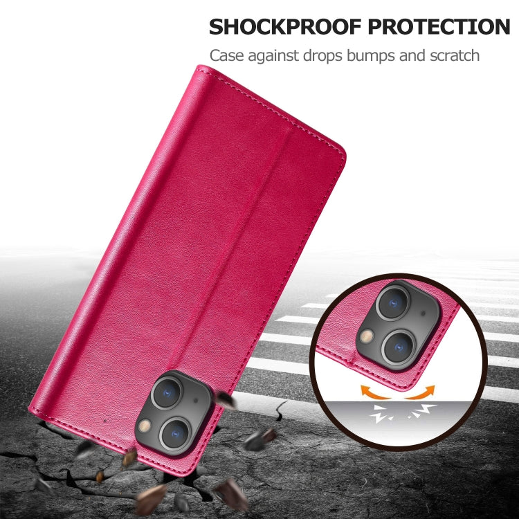 For iPhone 13 mini LC.IMEEKE Calf Texture Horizontal Flip Leather Case with Holder & Card Slots & Wallet (Red) - HoMEdemic™ 
