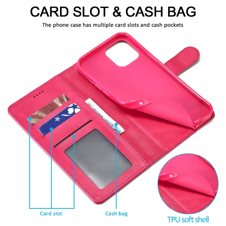 For iPhone 13 mini LC.IMEEKE Calf Texture Horizontal Flip Leather Case with Holder & Card Slots & Wallet (Red) - HoMEdemic™ 
