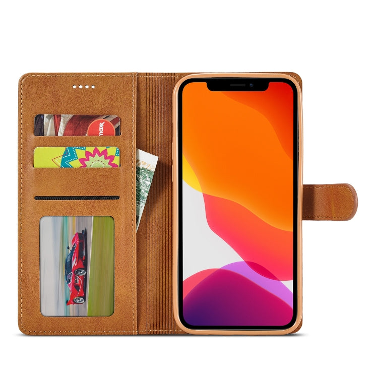 For iPhone 13 mini LC.IMEEKE Calf Texture Horizontal Flip Leather Case with Holder & Card Slots & Wallet (Yellow) - HoMEdemic™ 