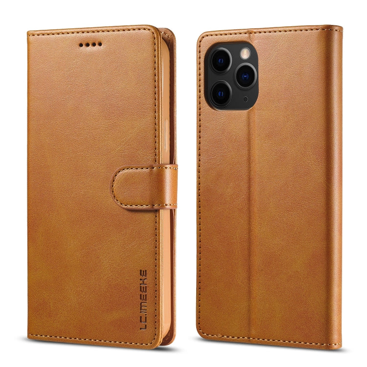For iPhone 13 Pro LC.IMEEKE Calf Texture Horizontal Flip Leather Case with Holder & Card Slots & Wallet (Yellow) - HoMEdemic™ 