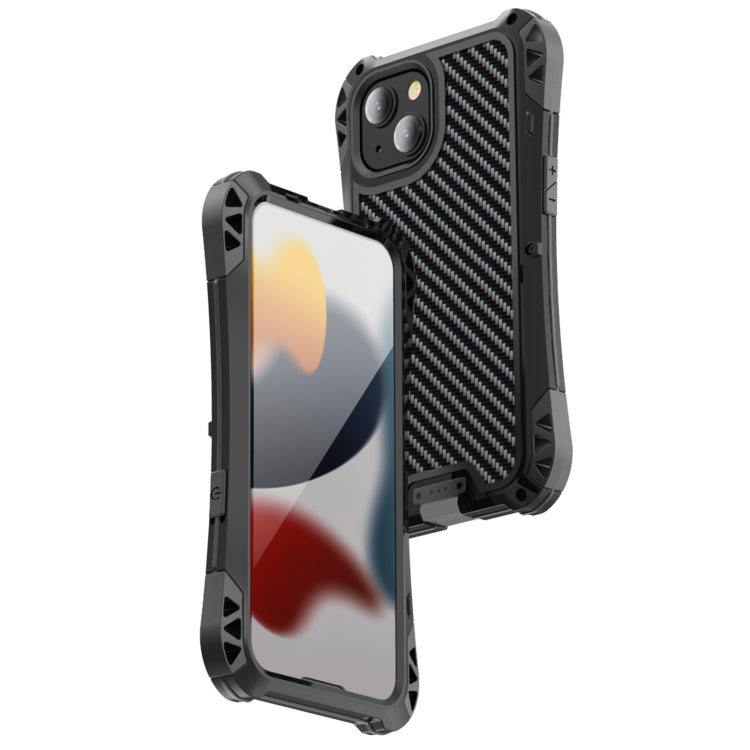For iPhone 13 mini R-JUST AMIRA Shockproof Dustproof Waterproof Metal Protective Case (Black) - HoMEdemic™ 