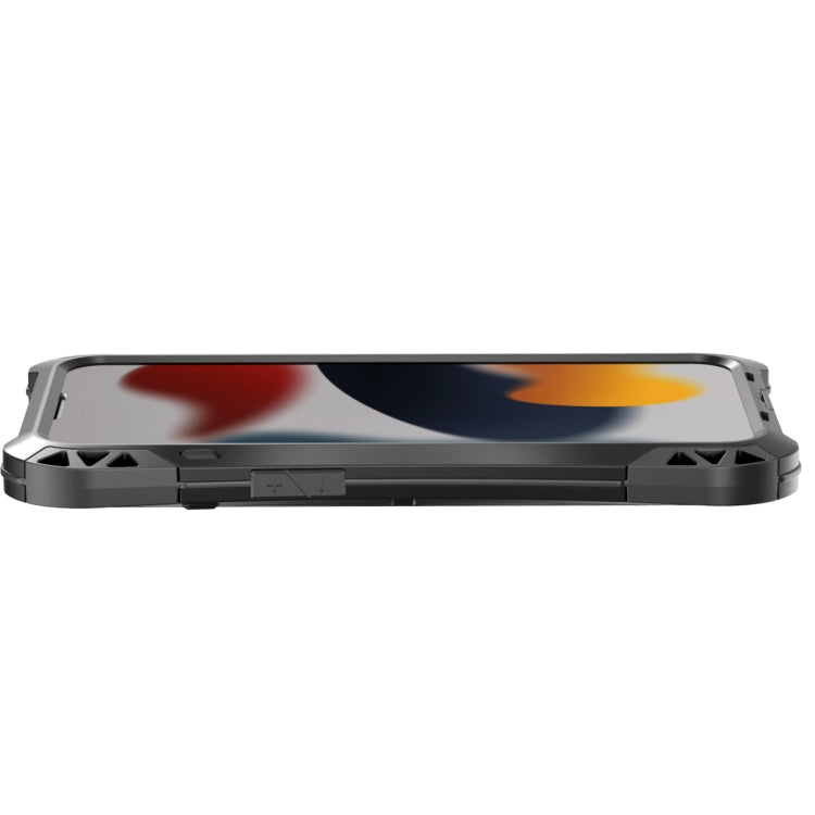 For iPhone 13 mini R-JUST AMIRA Shockproof Dustproof Waterproof Metal Protective Case (Black) - HoMEdemic™ 
