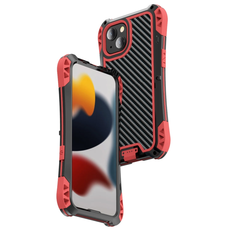 For iPhone 13 mini R-JUST AMIRA Shockproof Dustproof Waterproof Metal Protective Case (Red) - HoMEdemic™ 