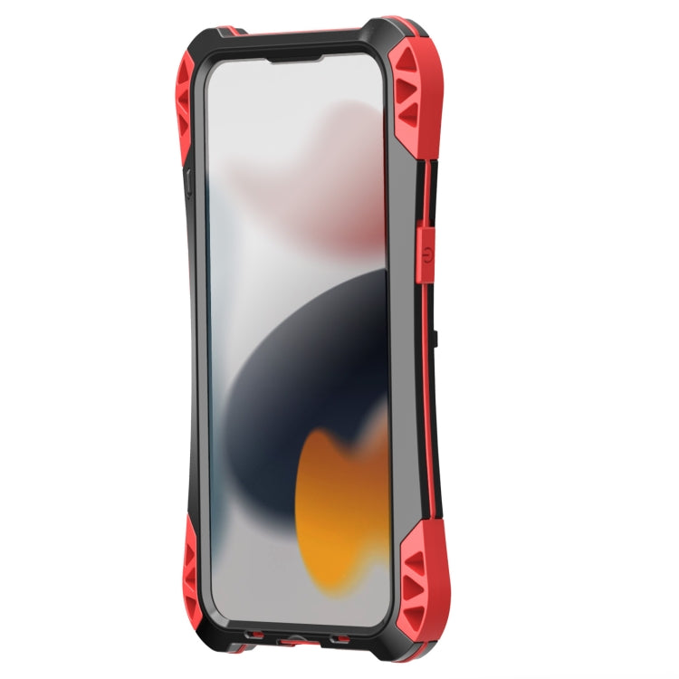 For iPhone 13 mini R-JUST AMIRA Shockproof Dustproof Waterproof Metal Protective Case (Red) - HoMEdemic™ 