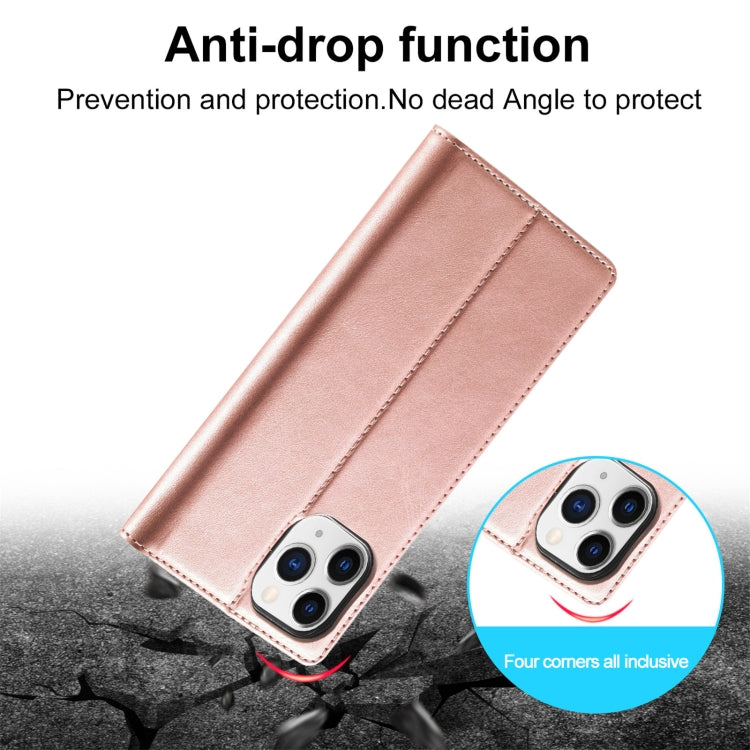 For iPhone 13 Pro Max LC.IMEEKE Strong Magnetic PU + Matte TPU Horizontal Flip Leather Case with Holder & Card Slots & Wallet For iPhone 13 Pro(Rose Gold) - HoMEdemic™ 