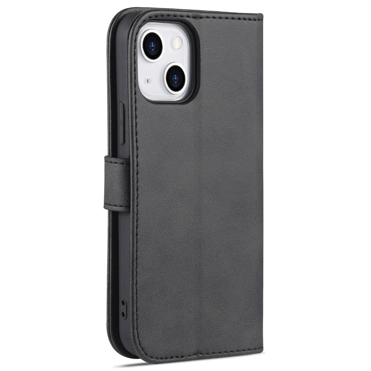 For iPhone 13 AZNS Skin Feel Calf Texture Horizontal Flip Leather Case with Card Slots & Holder & Wallet(Black) - HoMEdemic™ 