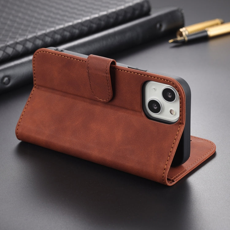 For iPhone 13 mini AZNS Skin Feel Calf Texture Horizontal Flip Leather Case with Card Slots & Holder & Wallet (Red) - HoMEdemic™ 