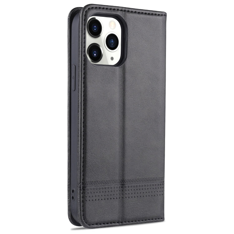 For iPhone 13 AZNS Magnetic Calf Texture Horizontal Flip Leather Case with Card Slots & Holder & Wallet(Black) - HoMEdemic™ 