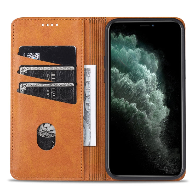 For iPhone 13 Pro AZNS Magnetic Calf Texture Horizontal Flip Leather Case with Card Slots & Holder & Wallet (Red) - HoMEdemic™ 