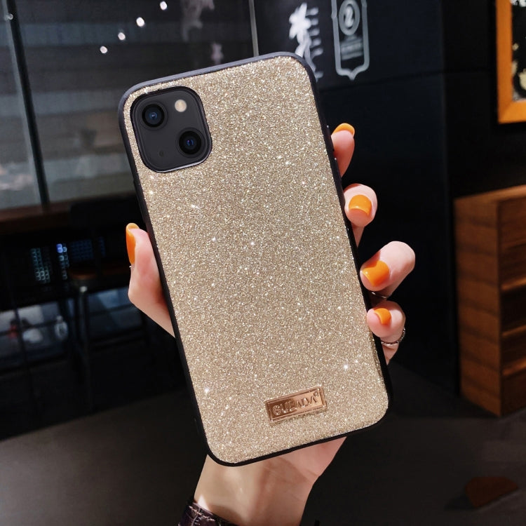 For iPhone 13 mini SULADA Shockproof TPU + Handmade Leather Case (Gold) - HoMEdemic™ 