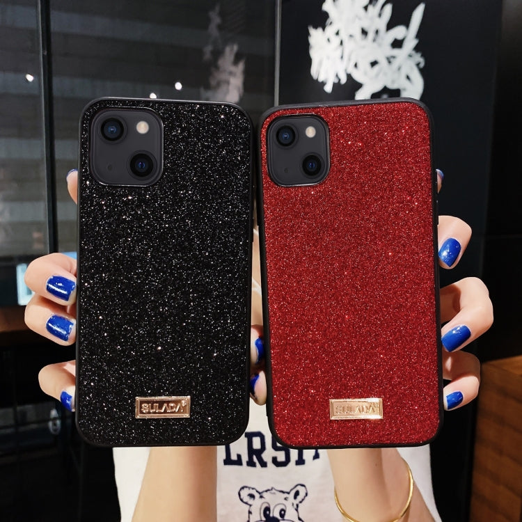 For iPhone 13 mini SULADA Shockproof TPU + Handmade Leather Case (Red) - HoMEdemic™ 