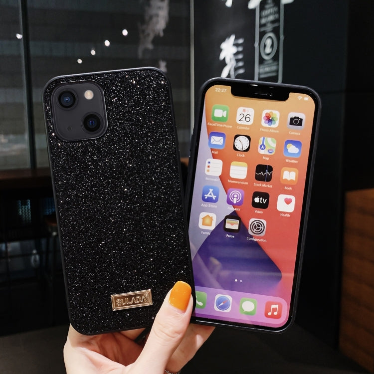 For iPhone 13 mini SULADA Shockproof TPU + Handmade Leather Case (Gold) - HoMEdemic™ 