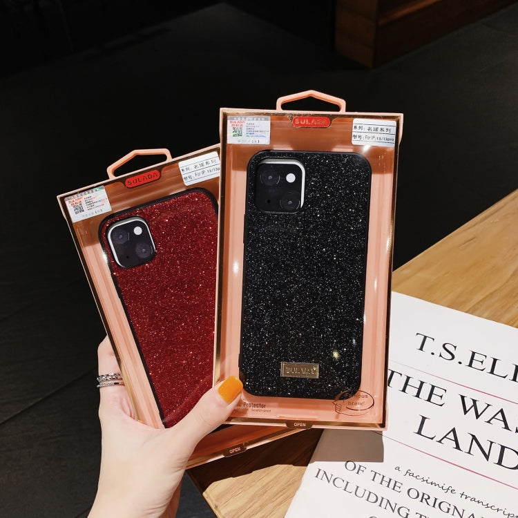 For iPhone 13 mini SULADA Shockproof TPU + Handmade Leather Case (Red) - HoMEdemic™ 