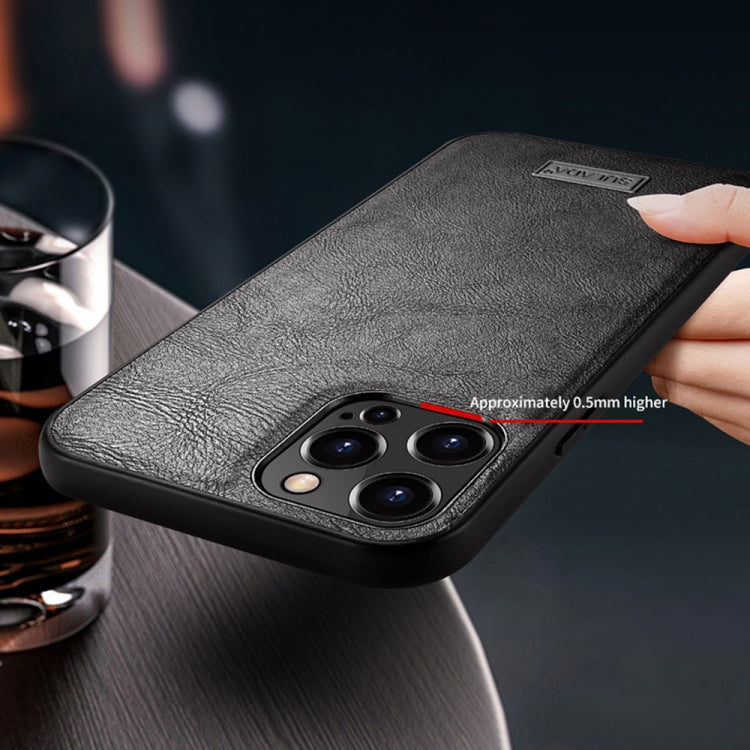 For iPhone 13 mini SULADA Shockproof TPU + Handmade Leather Protective Case (Red) - HoMEdemic™ 
