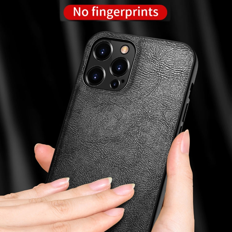 For iPhone 13 mini SULADA Shockproof TPU + Handmade Leather Protective Case (Red) - HoMEdemic™ 