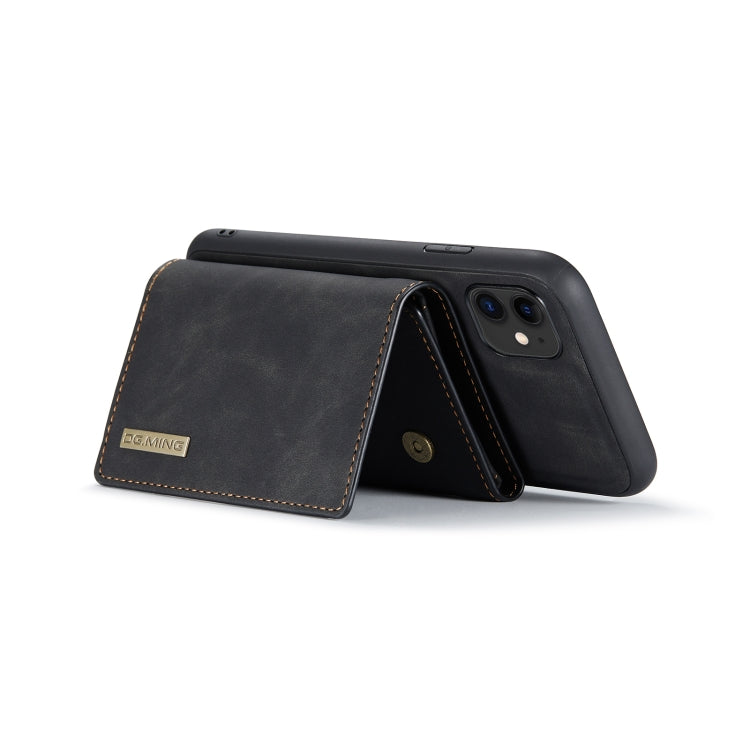 DG.MING M1 Series 3-Fold Multi Card Wallet  Back Cover Shockproof Case with Holder Function For iPhone 11(Black) - HoMEdemic™ 