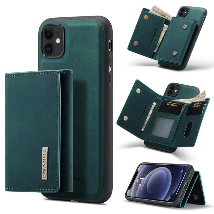 DG.MING M1 Series 3-Fold Multi Card Wallet  Back Cover Shockproof Case with Holder Function For iPhone 11(Green) - HoMEdemic™ 