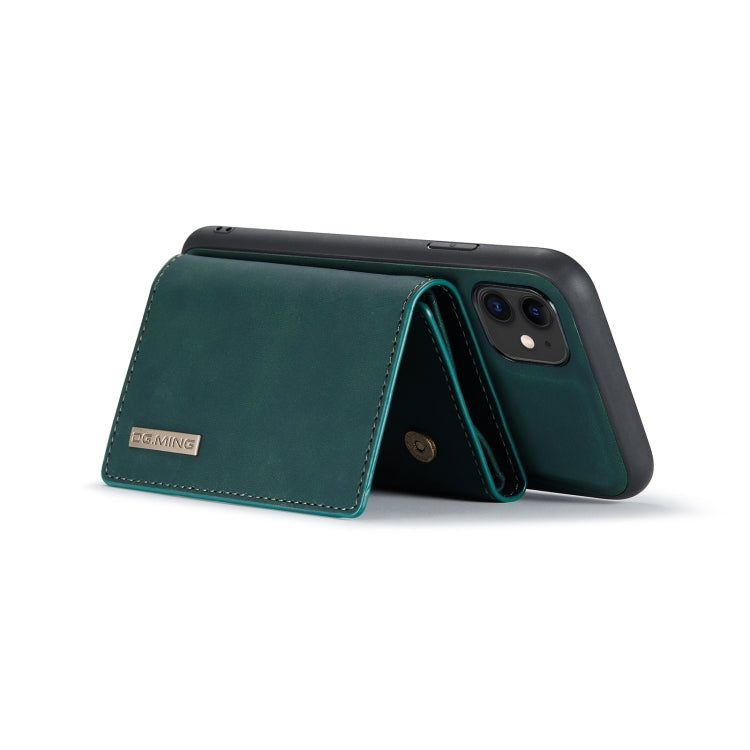 DG.MING M1 Series 3-Fold Multi Card Wallet  Back Cover Shockproof Case with Holder Function For iPhone 11(Green) - HoMEdemic™ 