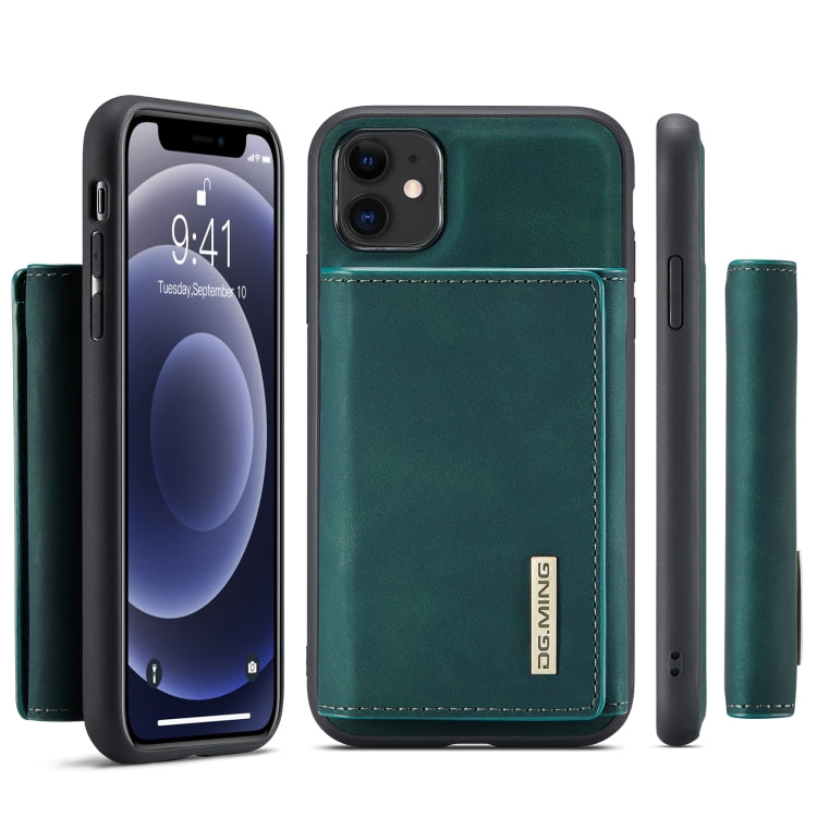 DG.MING M1 Series 3-Fold Multi Card Wallet  Back Cover Shockproof Case with Holder Function For iPhone 11(Green) - HoMEdemic™ 