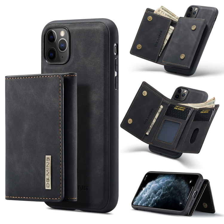 DG.MING M1 Series 3-Fold Multi Card Wallet  Back Cover Shockproof Case with Holder Function For iPhone 11 Pro(Black) - HoMEdemic™ 