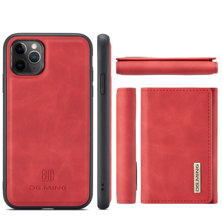 DG.MING M1 Series 3-Fold Multi Card Wallet  Back Cover Shockproof Case with Holder Function For iPhone 11 Pro(Red) - HoMEdemic™ 