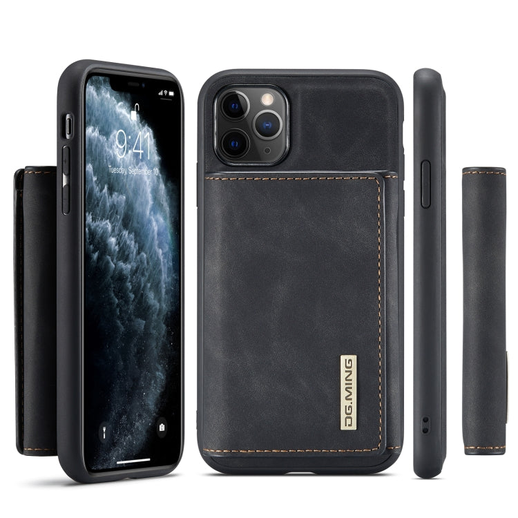 DG.MING M1 Series 3-Fold Multi Card Wallet  Back Cover Shockproof Case with Holder Function For iPhone 11 Pro Max(Black) - HoMEdemic™ 