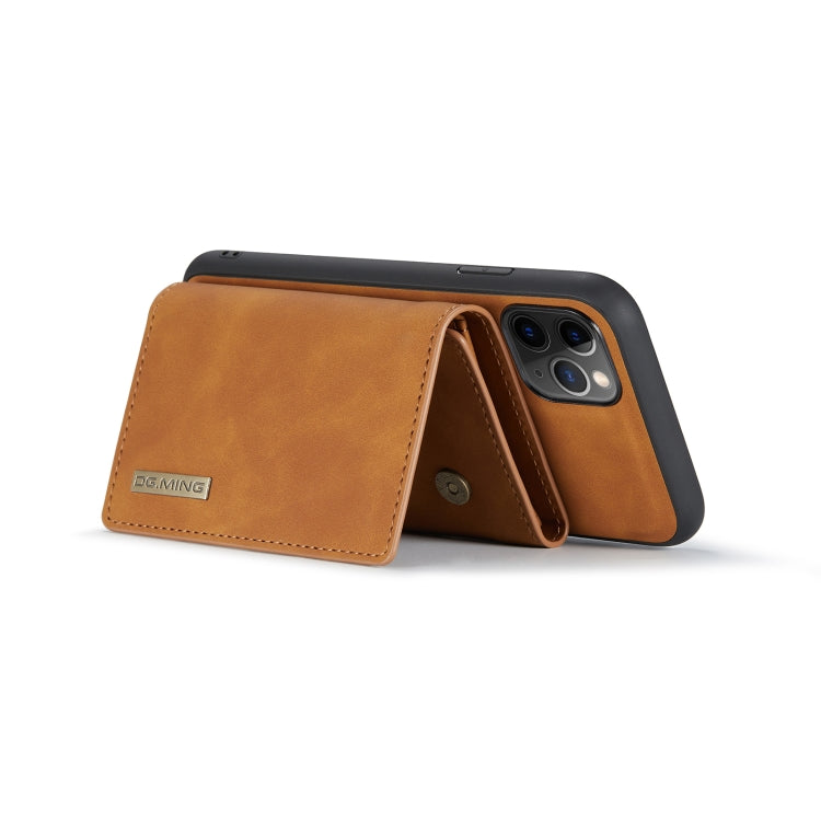 DG.MING M1 Series 3-Fold Multi Card Wallet  Back Cover Shockproof Case with Holder Function For iPhone 11 Pro Max(Brown) - HoMEdemic™ 