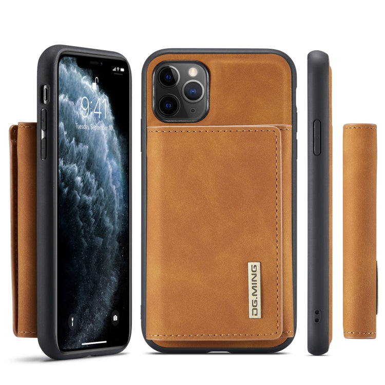DG.MING M1 Series 3-Fold Multi Card Wallet  Back Cover Shockproof Case with Holder Function For iPhone 11 Pro Max(Brown) - HoMEdemic™ 