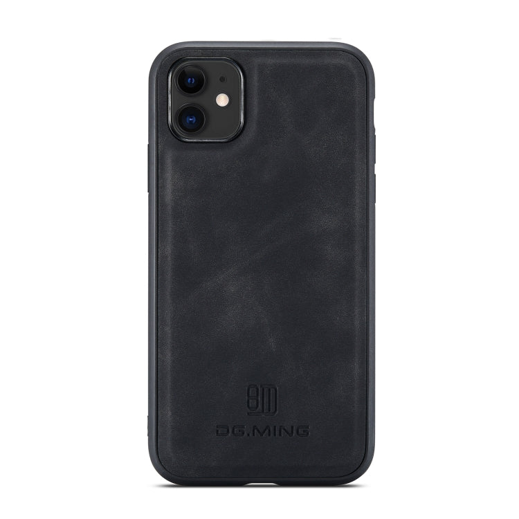 DG.MING M2 Series 3-Fold Multi Card Bag Back Cover Shockproof Case with Wallet & Holder Function For iPhone 11(Black) - HoMEdemic™ 